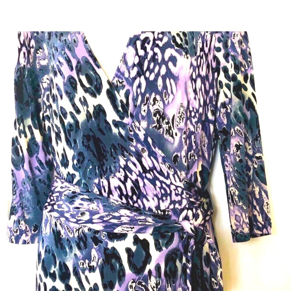 Steilmann designed made in Germany , jersey wrap dress.muted animal printed.